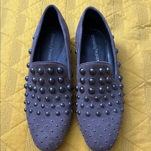 Donald Pliner Studded Loafers in Gray